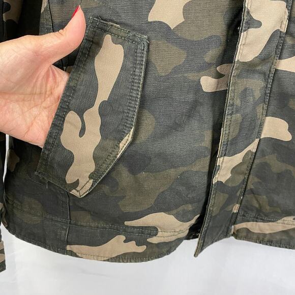 Levi’s Mens Camo Military Hooded Trucker Jacket Size M Green Streetwear Gorpcore - Picture 6 of 11